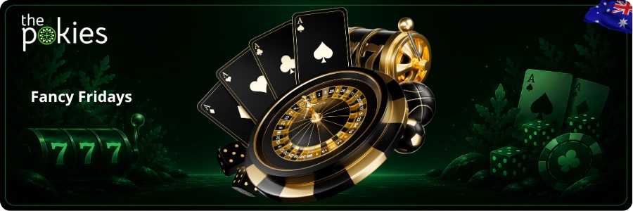 Fancy Fridays 25 free spins promotion at The Pokies Net