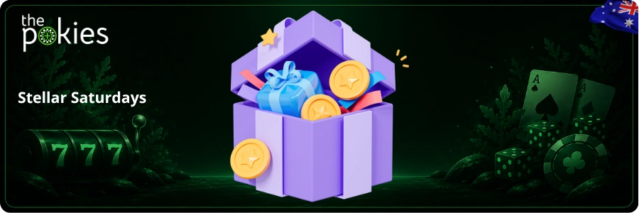 Stellar Saturdays 60% match bonus at The Pokies Net