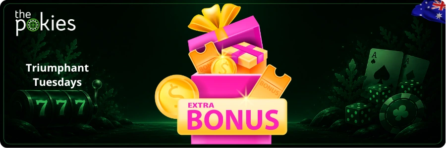  Triumphant Tuesdays double loyalty points at The Pokies Net