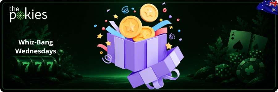 Whiz-Bang Wednesdays 30% match and free spins at The Pokies Net
